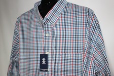 IZOD MULTI-CHECKED PLAID BUTTONED DOWN L/S DRESS SHIRT SZ: 2XLT 2XT XXLT NWT