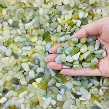 2 Lbs Jade Rocks for Plants Indoor, 3/8 Inch Small Pebbles for Indoor Plants, De