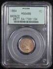 1864 PCGS MS64RB Bronze Indian Head Cent