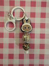 White Face Leopard Precious Keychain Handmade Quality Beads Collect Them