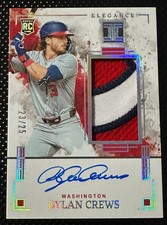 2025 PANINI IMPECCABLE RC DYLAN CREWS ELEGANCE RPA On Card AUTO /25