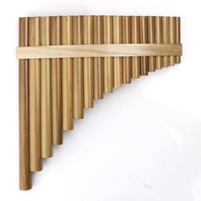 18 Pipes Pan Flute F Key Chinese Traditional Musical Instrument Pan Pipes Rig...