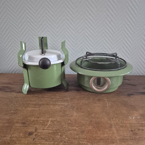 Vtg Enamelware Stove Kerosene 1-wick Campstove camping cooker Paraffin green - Picture 5 of 7