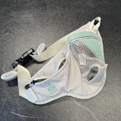 Ultimate Direction Access Hiking Waist Pack Gray Green Mesh Pockets Adjustable