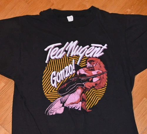 TED NUGENT original Rare! Concert Tour rock band 1970s vintage concert t-shirt, vintage, single stitch, B+ condition