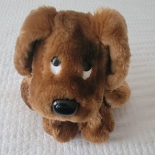 Vintage Snuggables "Ralph" 1983 Plush Dog Heartline Brown
