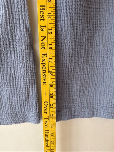 Indigo Rein Gauze Beach Pants Cropped Wide Leg Large Blue Gray - Picture 6 of 13