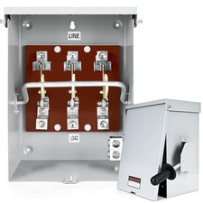 100-Amp, 3 Pole 120V/240V General Safety Switch, Non-Fused AC Disconnect Swit...