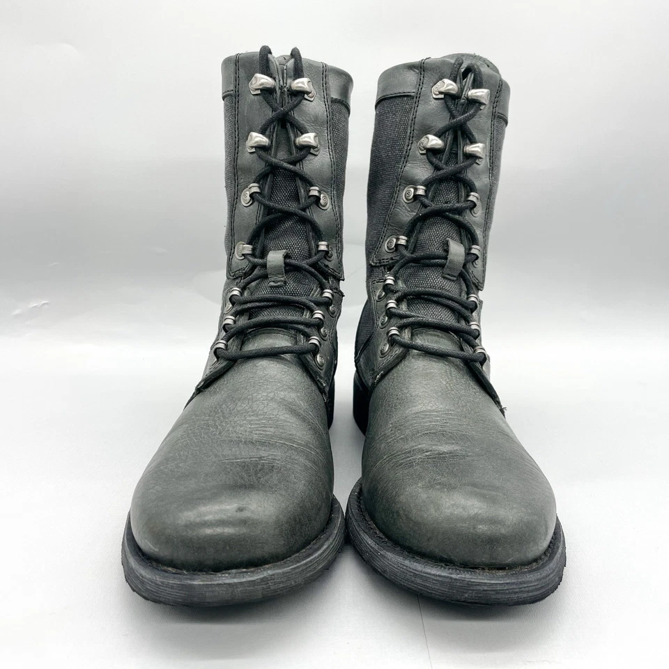 Durango Mujer 8.5M Drifter 8" Botas de Combate Zapatos Pizarra Cuero Militay Con Cordones Foto 2 de 4