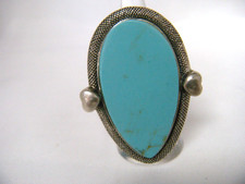 Turquoise And Sterling Silver 925K THAI RIng SIZE 7