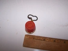 Vintage Coin Holder Keychain L.S. GARDNER -PFISTER HYBRID CORN -MT ERIE ILLINOIS