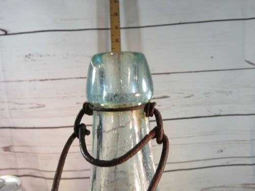 Sehr geschnitzte antike Blob Top KArl Hutter Flasche mit Stopfen - Bild 5 von 10