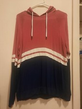 Pink Rose Pull Over Sweatshirt Size S Top Long Sleeve
