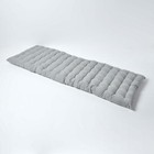 Light Grey Garden Bench Cushion 3 Seater Seat Pad for Patio Indoor & Outdoor Use