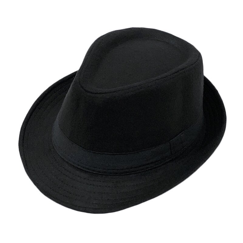 Cappello Fedora classico da uomo Manhattan con fascia casual Jazz Cap a Cappello Fedora classico da uomo Manhattan con fascia casual Jazz Cap a