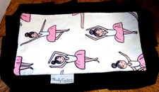 MINKY COUTURE REVERSABLE BALLERINA/PINK PLUSH BABY SECURITY BLANKET