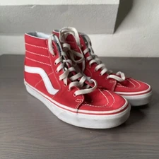 Vans Off The Wall Sk8-Hi Sneakers Shoes Mens Size 7 Red Preowned Skateboard