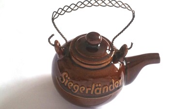 SEIGERLANDER MACKS TEEKANNE KERAMIK KAFFEEKANNE VINTAGE KESSEL RETRO KÜCHE ** SEHR GUTER ZUSTAND*