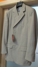 ABITO UOMO GRIGIO CHIARO TG. 50 REALIZZATO CON TESSUTO CORNELIANI - NUOVO