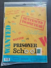 Vintage 1988 Prisoner of School Book Cover Lot of 2 by Scentex, Inc. NOS WS8D