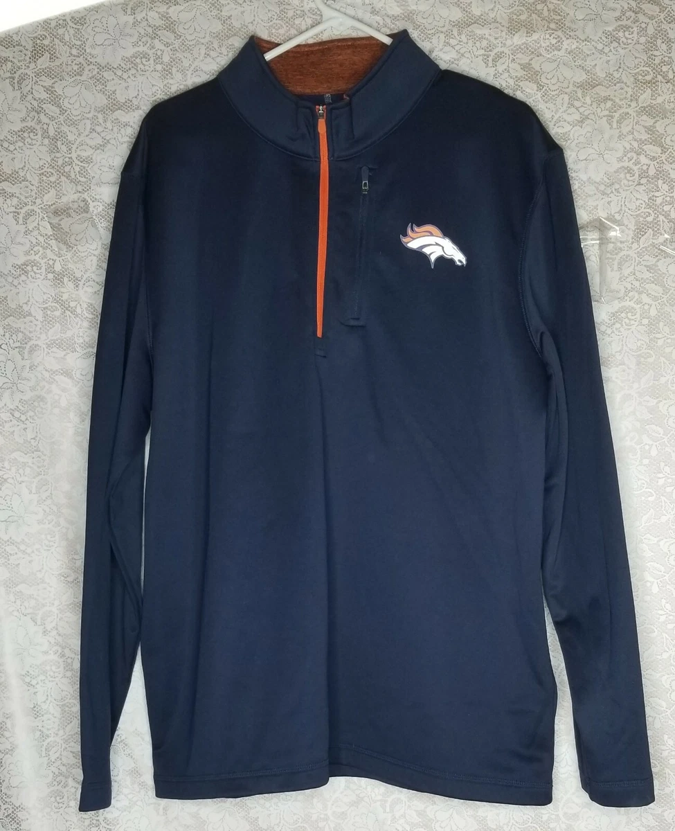 Denver broncos quarter zip clearance sweatshirt