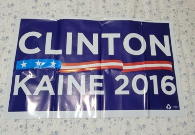 Memorabilia Hillary Clinton Tim Kaine For President 2016 White Poster