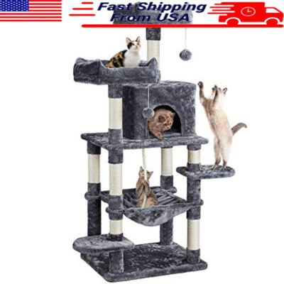 Cat Tower Cat Tree w/ Scratching Posts Activity Center Play House Climber Condo
