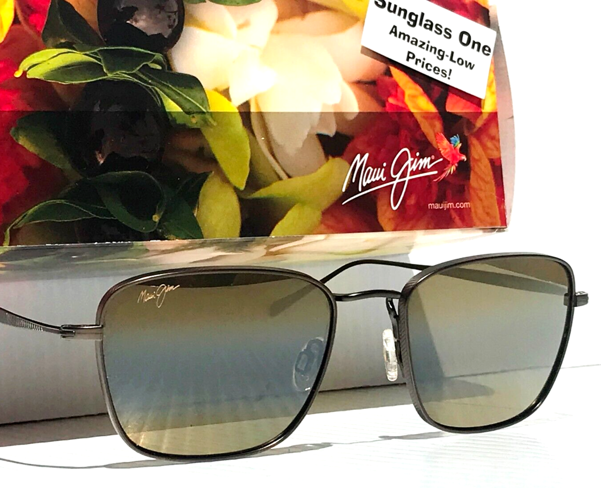 NEW Maui Jim SPINNAKER Brown Titanium POLARIZED HCL Bronze Lens