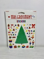 NEW Vintage 1999 Mrs Grossman DECORATE A CHRISTMAS TREE Stickers 2 Sheets RARE