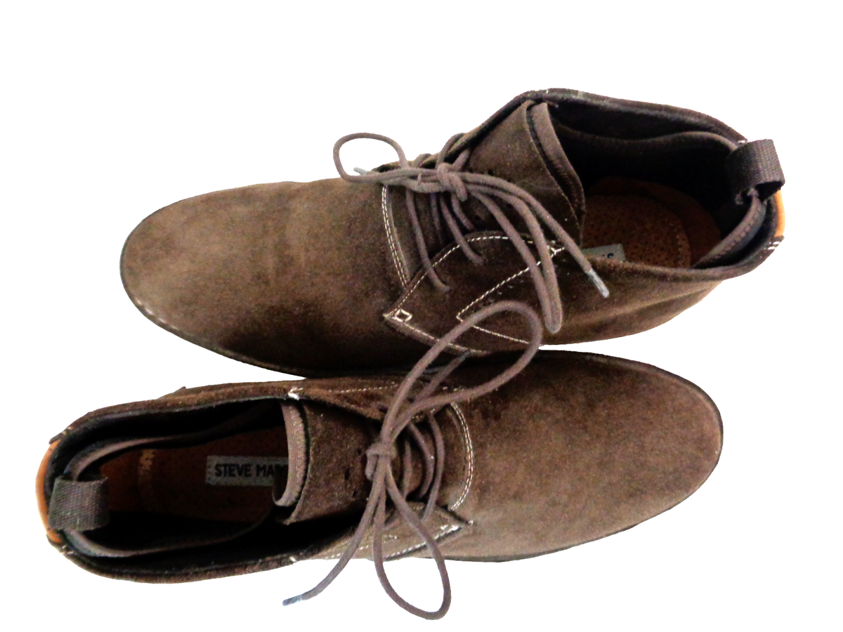 STEVE MADDEN Syrio US 11M Brown Suede Leather Lace up Ankle  display picture 3