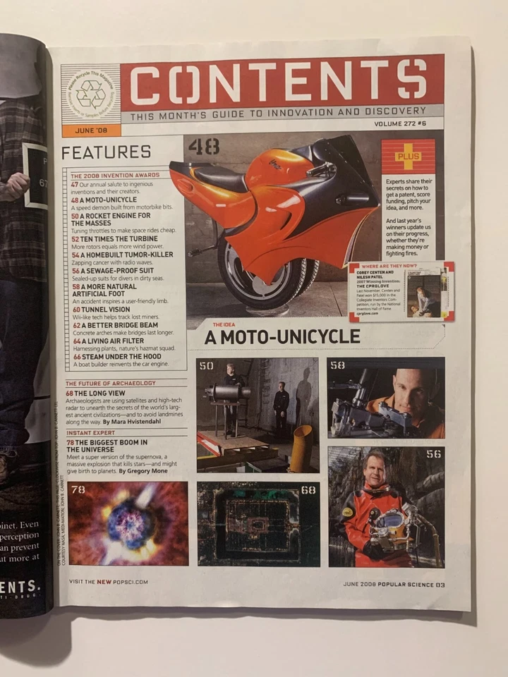 760 POPULAR SCIENCE Magazine June 2008 Used in like new condition - Image 2 of 3