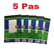 5 x Carbonless Sales Order Receipt Record Book 2 Part 50 Sets Duplicate Copy  