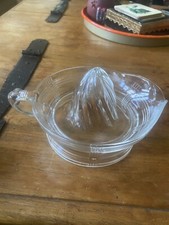 Vintage 1930's Hazel Atlas Criss Cross Clear Glass Juicer