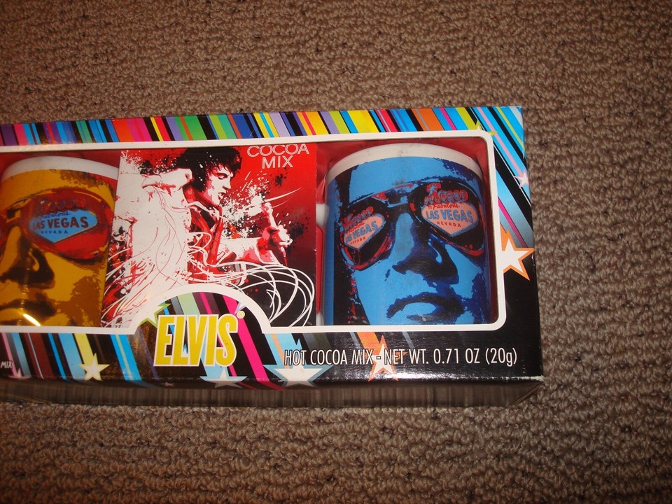ELVIS PRESLEY Signature Product 2015 Las Vegas Hot Cocoa Mug Gift Set