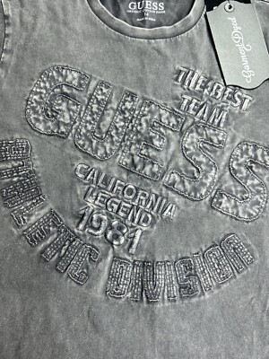 GUESS T Shirt Youth Boys 14 Garment Dyed The Best Team California Legend 1981