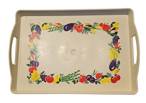 1996 Vintage Kraft Foods In Store Promo Melamine Serving Tray Fruits/Vegetables 