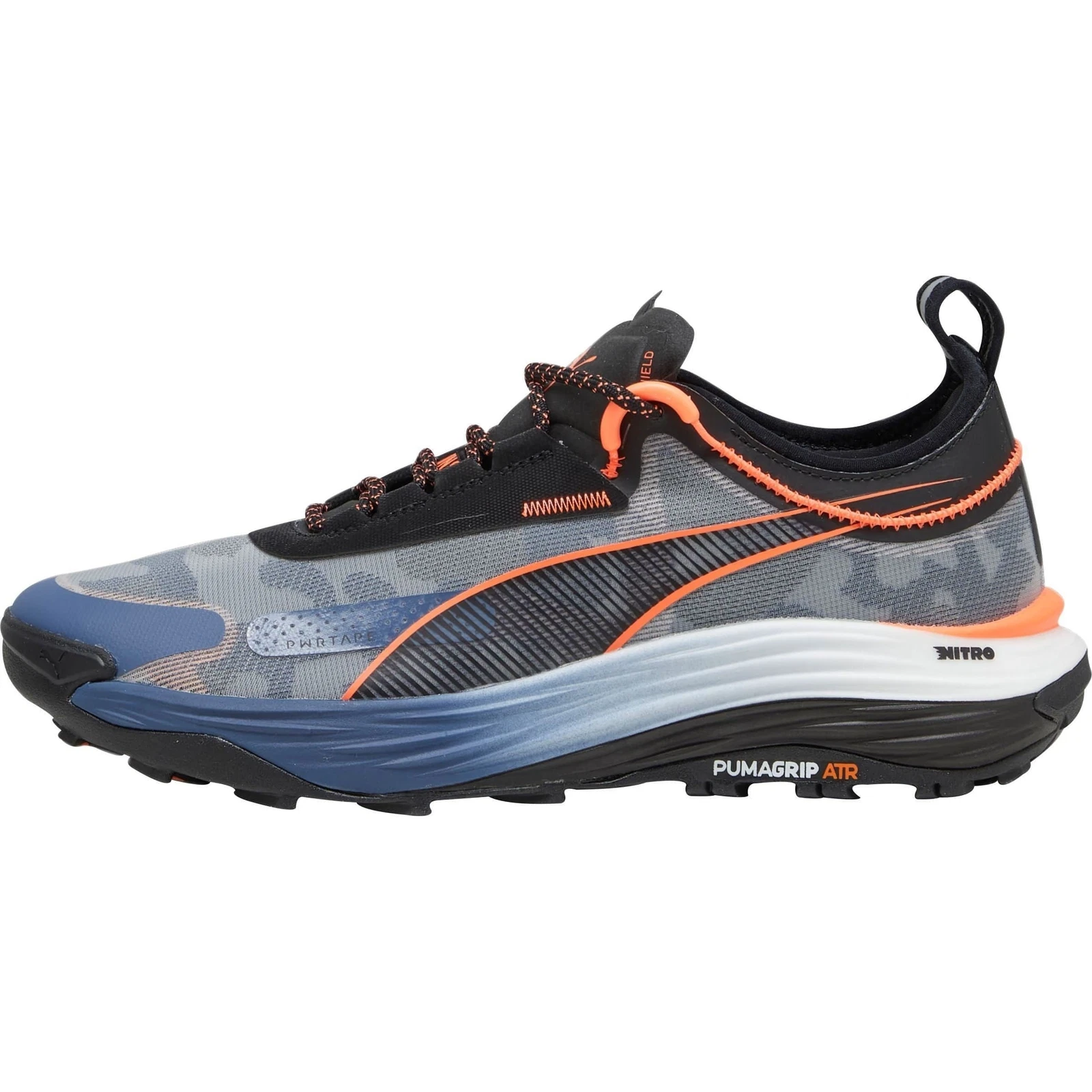 Chaussures de course de trail pour hommes Puma Voyage Nitro 3 bleu tout terrain rembourrées