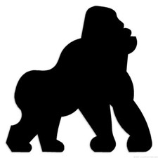 Gorilla Ape - Decal Sticker - Multiple Colors  Sizes - ebn6727