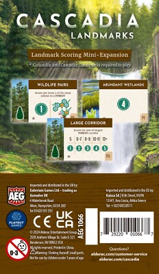 AEG Cascadia Landmarks Board Game KS Exclusive Scoring Mini Expansion Promo