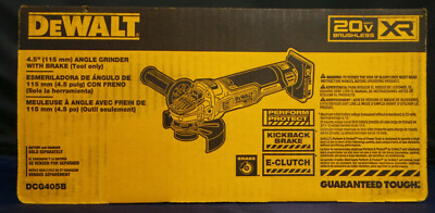 DEWALT DCG405B 20V MAX XR 4-1/2'' Brushless Angle Grinder w/ Kickback Break NEW