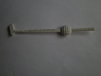 Rolling Hills Country Club Swizzle Stick Drink Stirrer Palos Verdes Los Angeles?