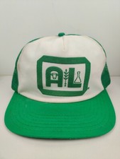 VTG USA MADE A L Farm AG Science Puffy Trucker Hat Snapback Cap Vintage