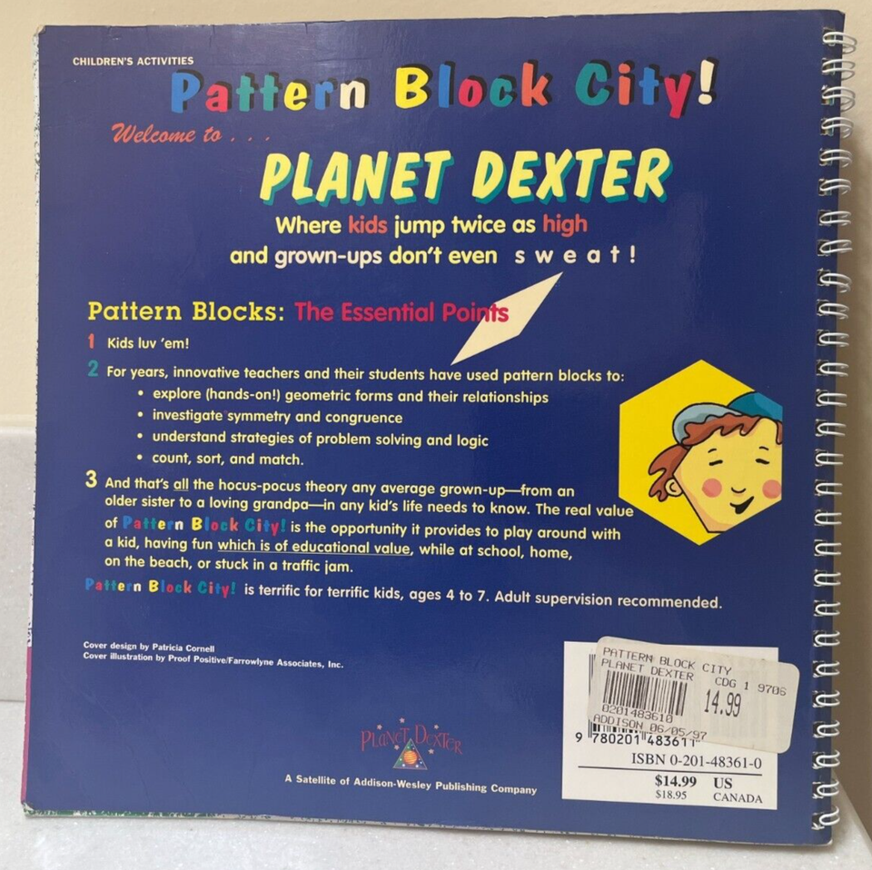 PLANET DEXTER PATTERN BLOCK CITY! 32 Pattern Blocks Geometry home ...