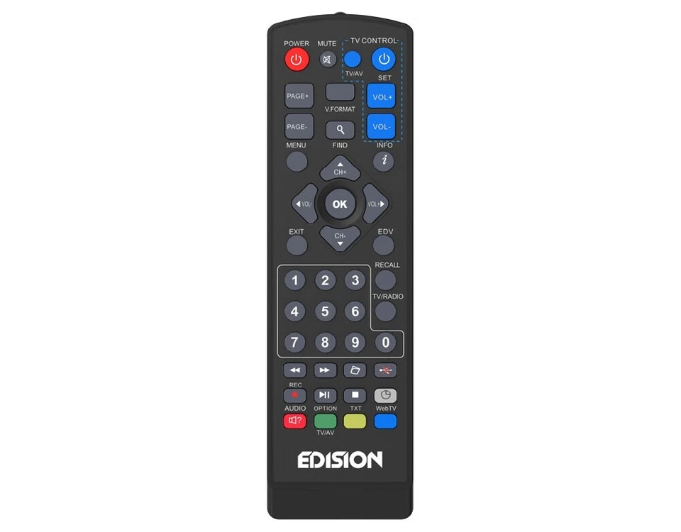 Edision Progressiv Nano Plus HD Original Original Ersatz Fernbedienung RCU1 - Bild 4 von 4