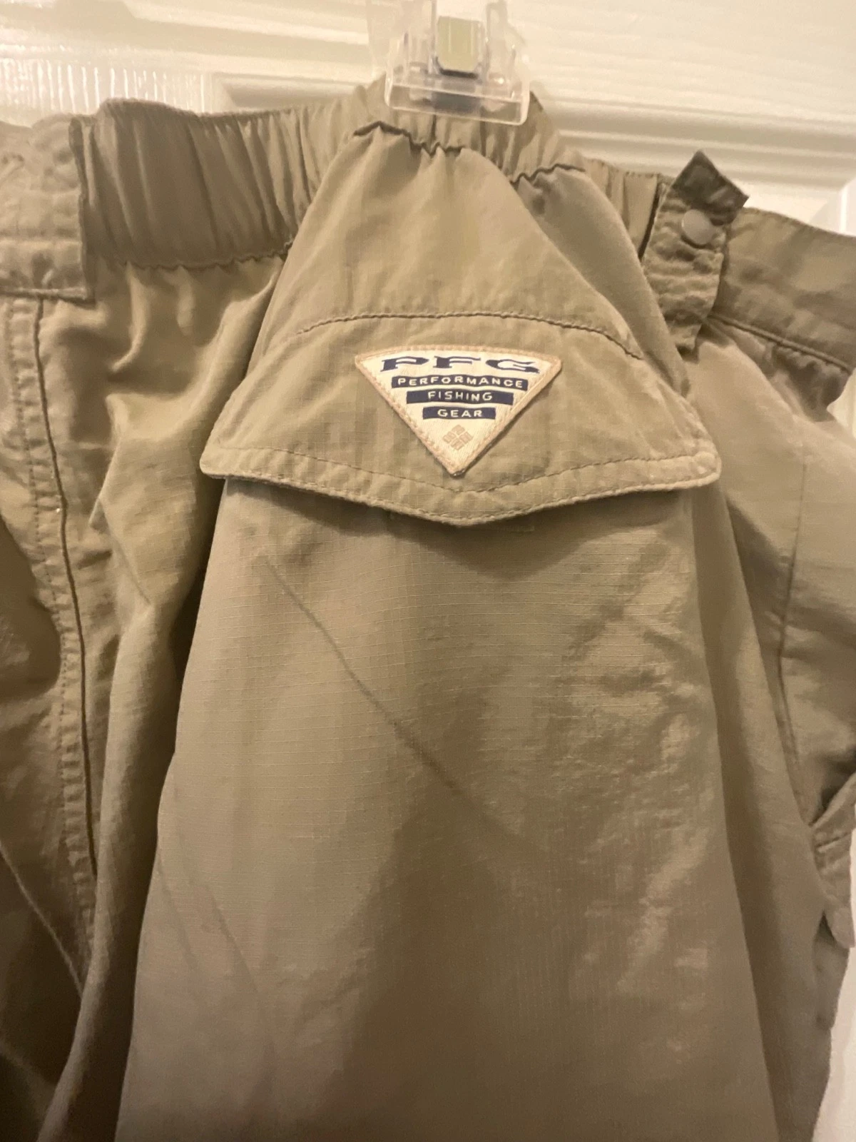 Bundle I2) Columbia PFG Khaki Convertible Hiking Pants Omni Shade Nylon Size 3X