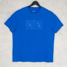 Armani Exchange Men Slim Fit Cotton Jersey Logo T-Shirt Lapis Blue Size XL