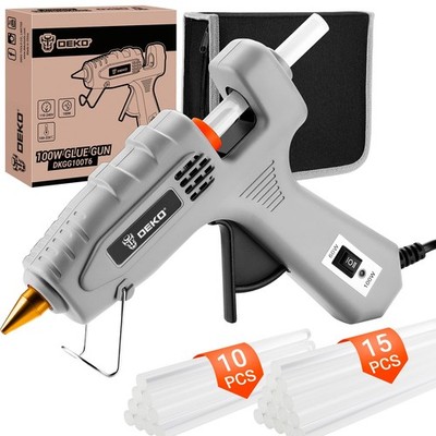 Hot Glue Gun Full Size: DEKOPRO 60/100Watt Dual Temp 100W Gule Gun, Gray