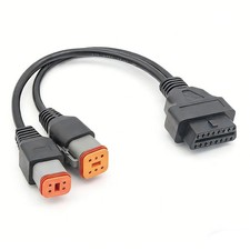 Motorcycle Obd2 Diagnostic Adapter Fit For Harley 4pin6pin 2 In 1 Connector
