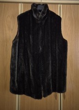 Neuwertig Schöne Ulla Popken Selection Fake Pelz Winter Weste Braun Gr.48/50