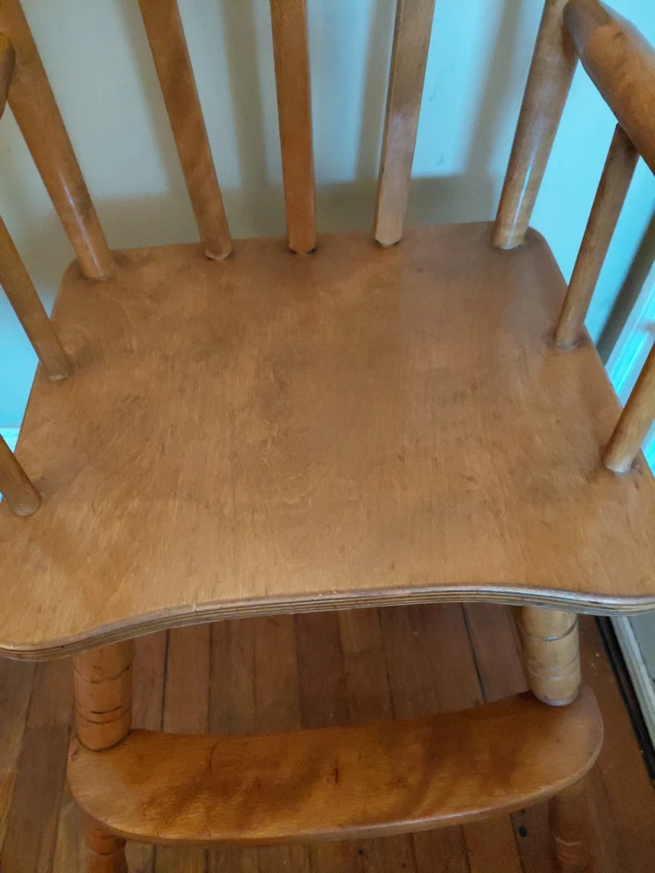 Antique Wooden High Chair - Image 3 of 4